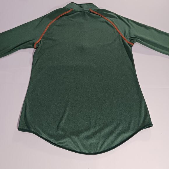 University of Miami Green 1/4 Zip Collared Long Sleeve Performance Top Women's M - Picture 14 of 16